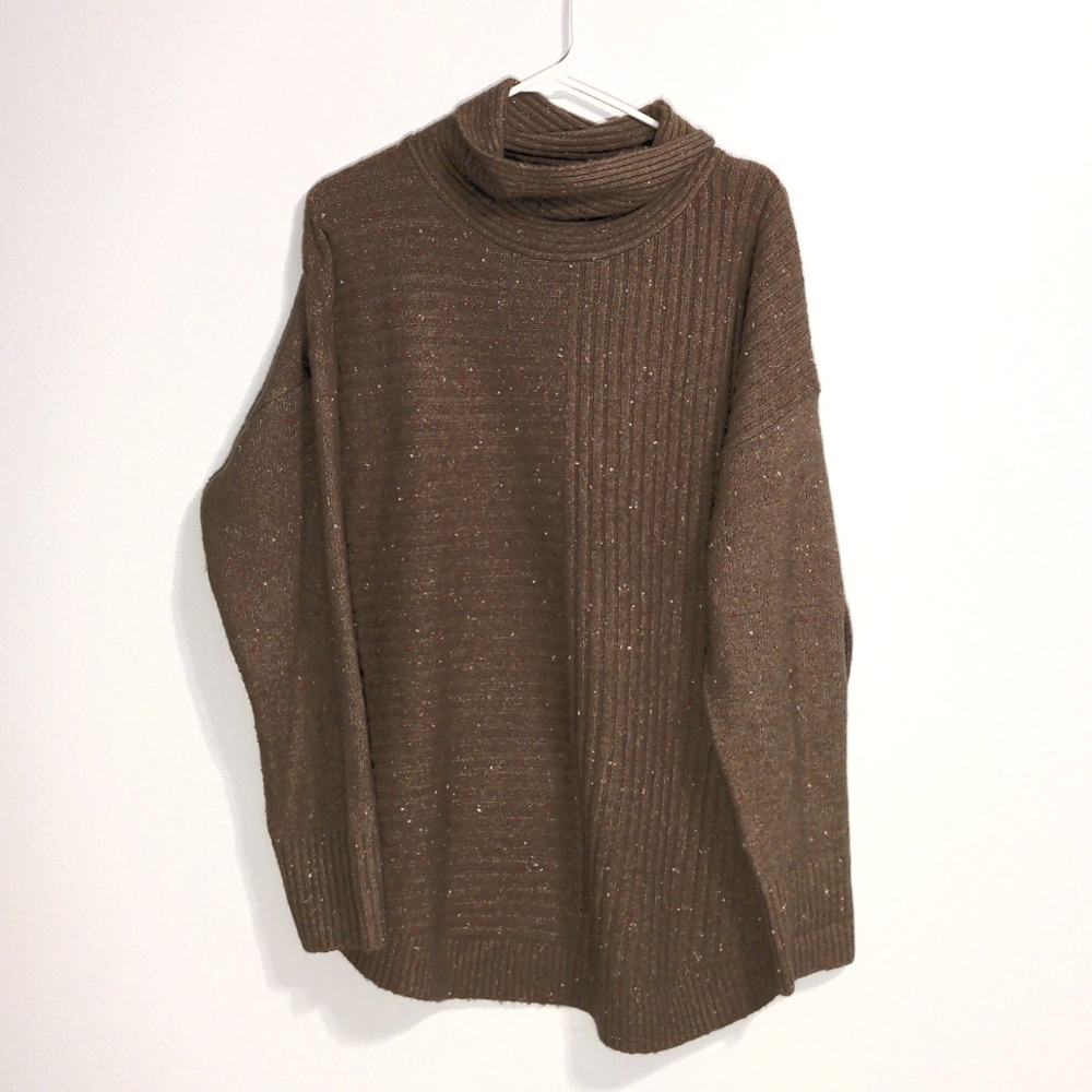 Lee brown cowl neck sweater